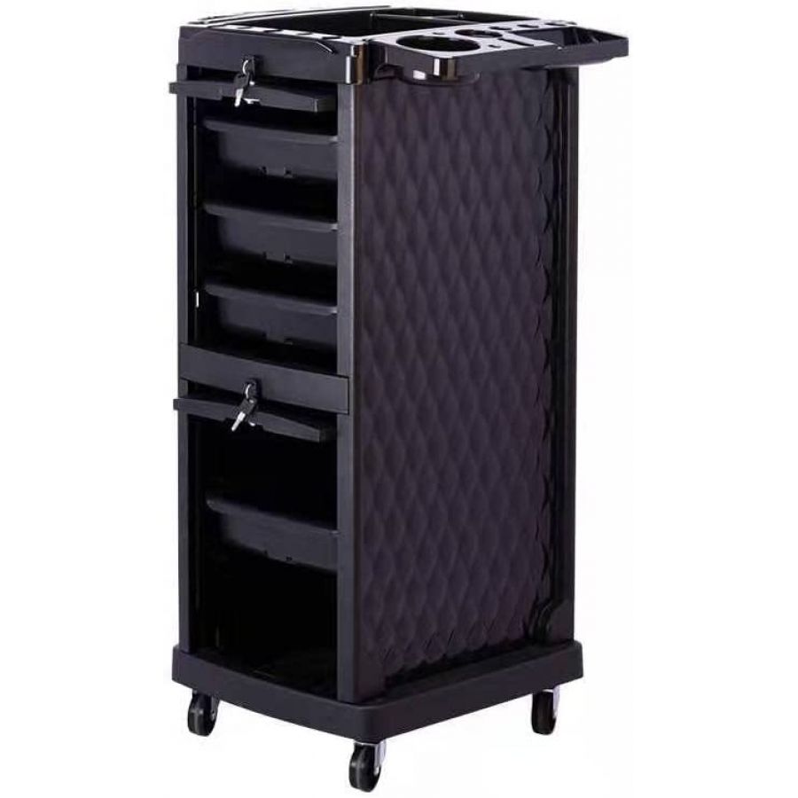 Professional Double Locking Shelf Trolley for Salon